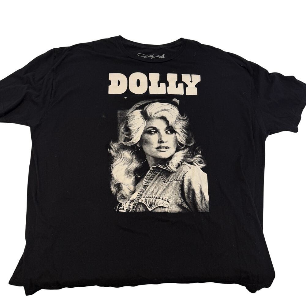 Dolly Parton Womens 3XL Black Country Music Western Cowgirl Graphic Tee